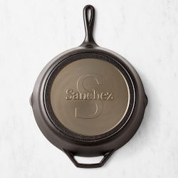 Monogrammed Lodge Seasoned Cast Iron Skillet, 12&quot;