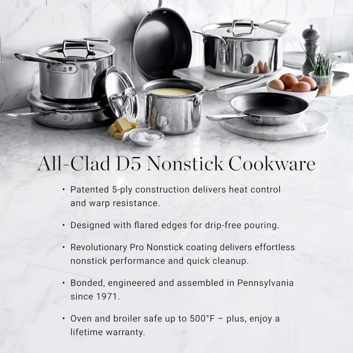 All-Clad d5 Stainless-Steel Nonstick 10-Piece Cookware Set