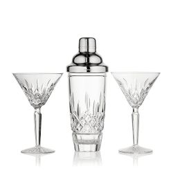 Waterford Lismore Cocktail Shaker and Martini Glasses