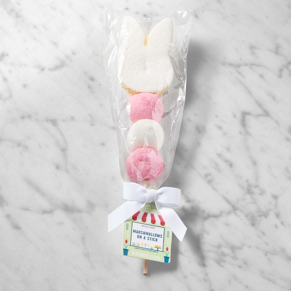 Williams Sonoma Pink & White Bunny Marshmallow on a Stick