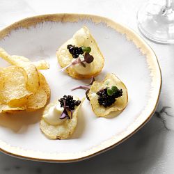 Brushed Gold Pasta Bowls, Set of 4