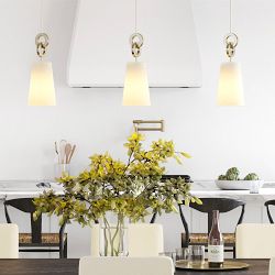 Chain Link Pendant, White Linen