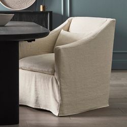 Prescott Slipcovered Dining Armchair