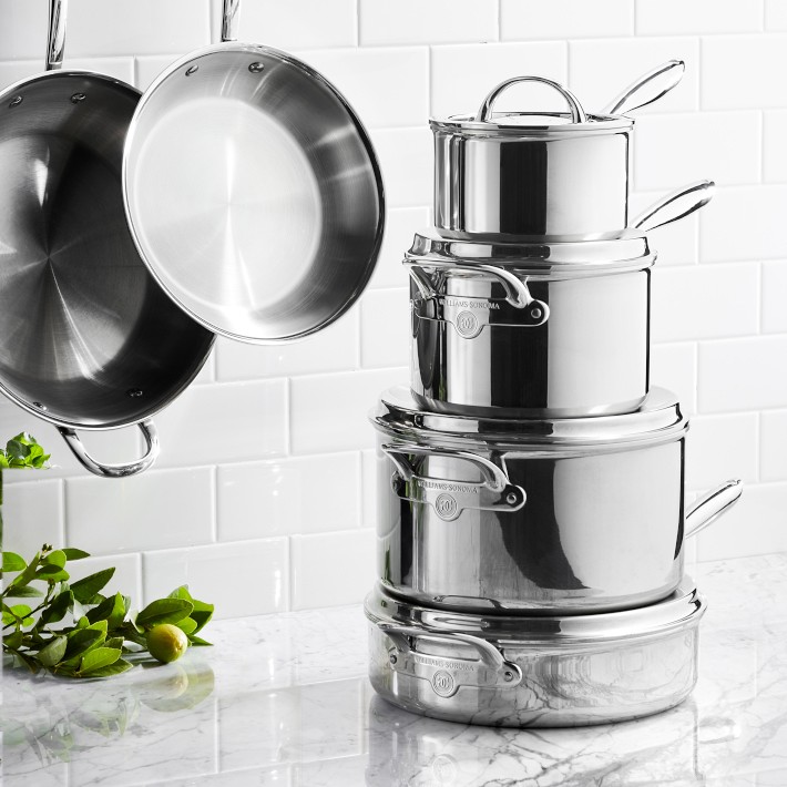 Williams Sonoma Thermo-Clad™ 10-Piece Cookware Set | Williams Sonoma