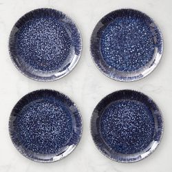 Cyprus Reactive Glaze Salad Plates, Set of 4, Blue