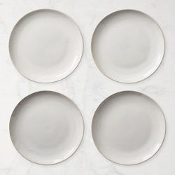 Cyprus Reactive Glaze Salad Plates, Set of 4, White