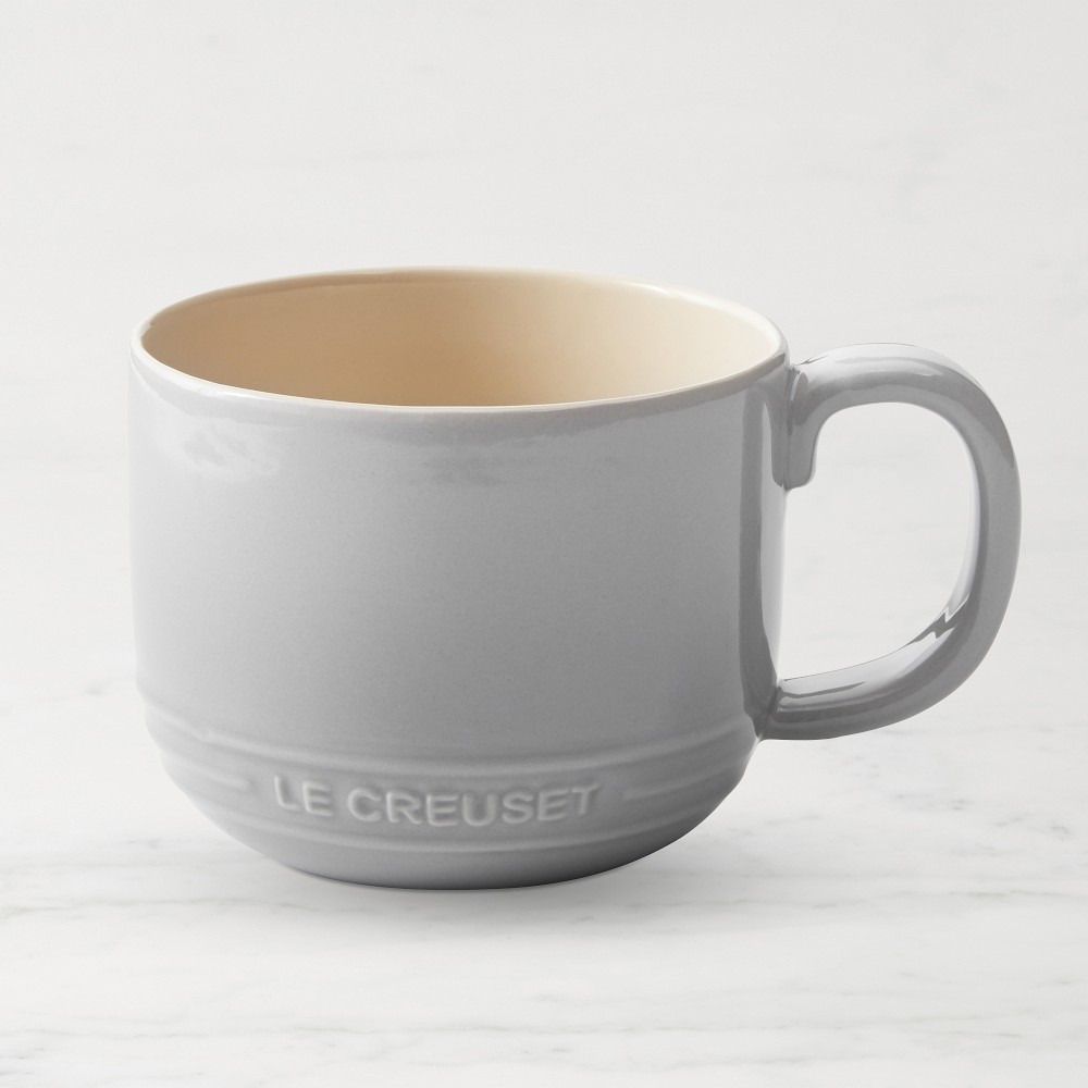 Le Creuset San Francisco Coupe Mugs - Set of 4, French Grey