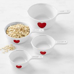 Williams Sonoma Ceramic Heart Measuring Cups