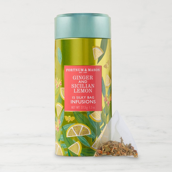 Fortnum & Mason Sicilian Lemon & Ginger Infusion Tea Bags, Set of 15, Set of 2