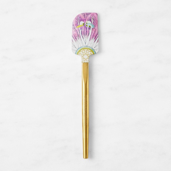 Famille Rose Dragonfly Spatula with Gold Handle