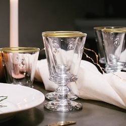 La Rochere Bee Gold Rim Wine Glasses, Set of 4