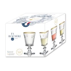 La Rochere Bee Gold Rim Wine Glasses, Set of 4