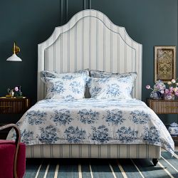 Portman Upholstered Bed &amp; Headboard with Welt