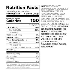 Williams Sonoma Dark Chocolate Handcrafted Toffee with Sea Salt