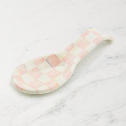 MacKenzie-Childs Rosy Check Enamel Spoon Rest