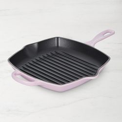Le Creuset Signature Enameled Cast Iron Square Grill Pan, 10", Shallot