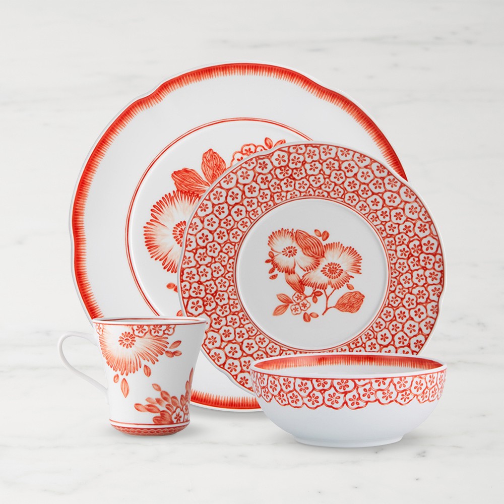 Oscar De La Renta Coralina 4-Piece Dinnerware Set