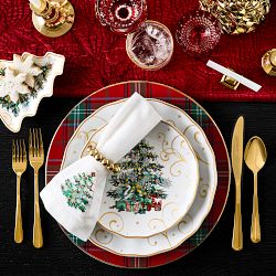 Gold Crown Napkin Rings, Set of 4