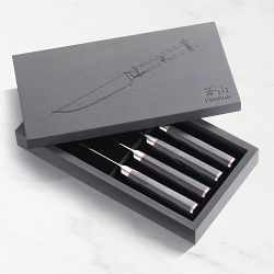 Cangshan Yari Steak Knife Set with Ashwood Box, Set of 4