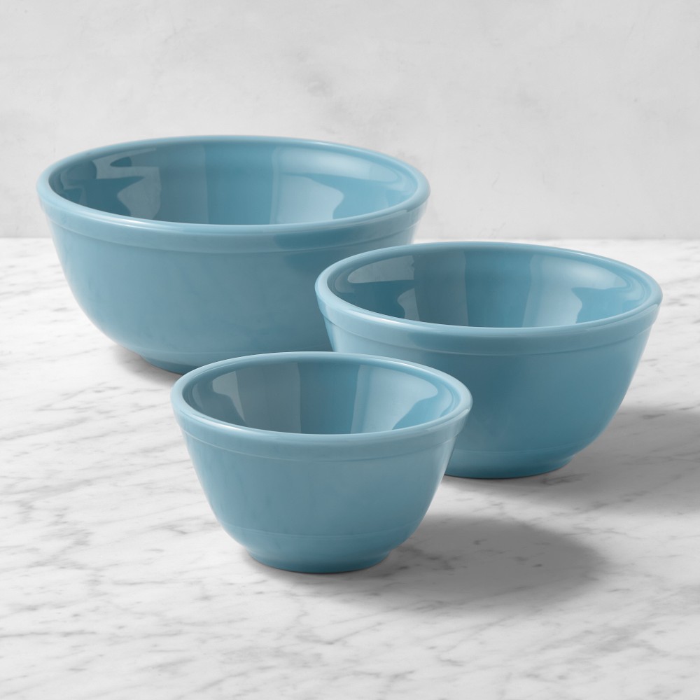Mosser Glass Bowls, Set of 3 - Set of 3, Georgia Blue