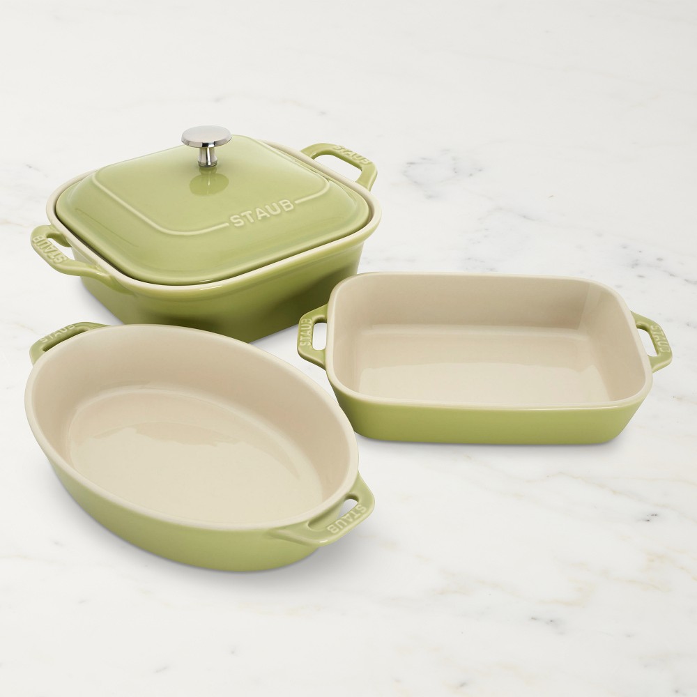 Staub Stoneware Baking Dishes, Set of 4 - Set of 4, Light Green