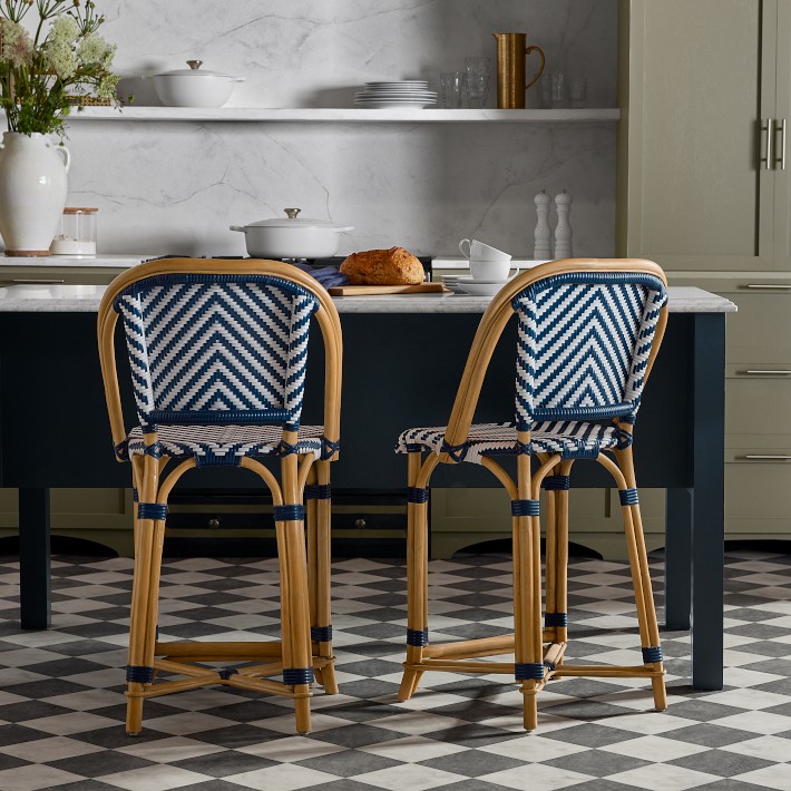 Parisian Bistro Woven Counter & Bar Stool | Williams Sonoma