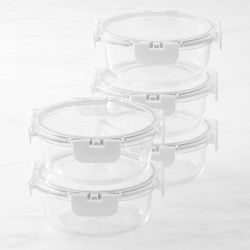 Hold Everything Round Glass Food Storage Containers, 10-Piece Set