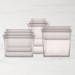 Zip Top 8-Piece Reusable Silicone Food Storage Set
