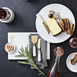 Marble &amp; Brass Monogram Board