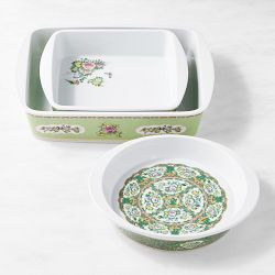 Williams Sonoma Famille Rose Bakers, Set of 3