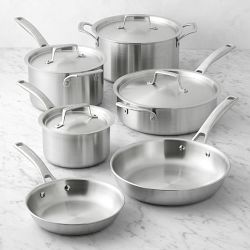 Le Creuset Essential Stainless-Steel 10-Piece Cookware Set