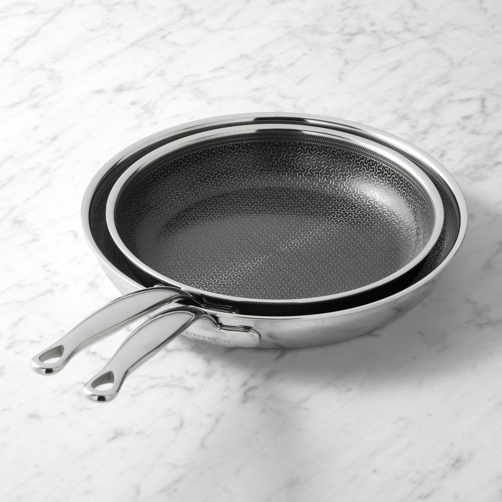 GreenPan™ Premiere Max Hybrid Stainless-Steel Ceramic Nonstick Fry Pans - 10" & 12"