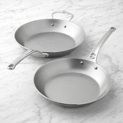 De Buyer Mineral B Pro Carbon Steel Fry Pan, Set of 2