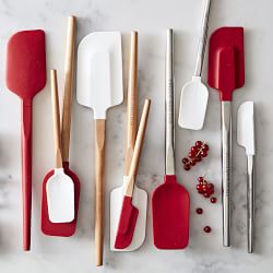 Williams Sonoma Silicone Wood Spoonula with Classic Wood Handle