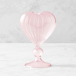 Williams Sonoma Glass Vase, Heart Bud