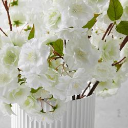 Williams Sonoma Faux Floral Branch Stem, White Blossom