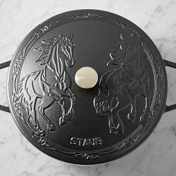 Staub Enameled Cast Iron Essential French Oven with Horse Lid, 5-Qt.