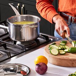 Le Creuset Classic Stainless-Steel Saucepan, 3-Qt.
