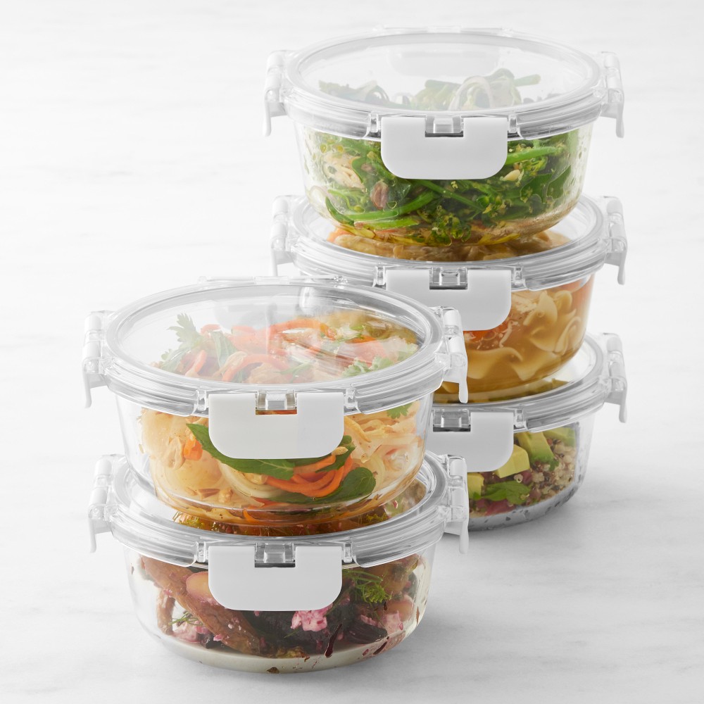 Hold Everything Round Glass Food Storage Containers, 10-Piece Set - 10-Piece Set