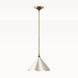 Isabella Ruffle Pendant, 14", Antique Brass