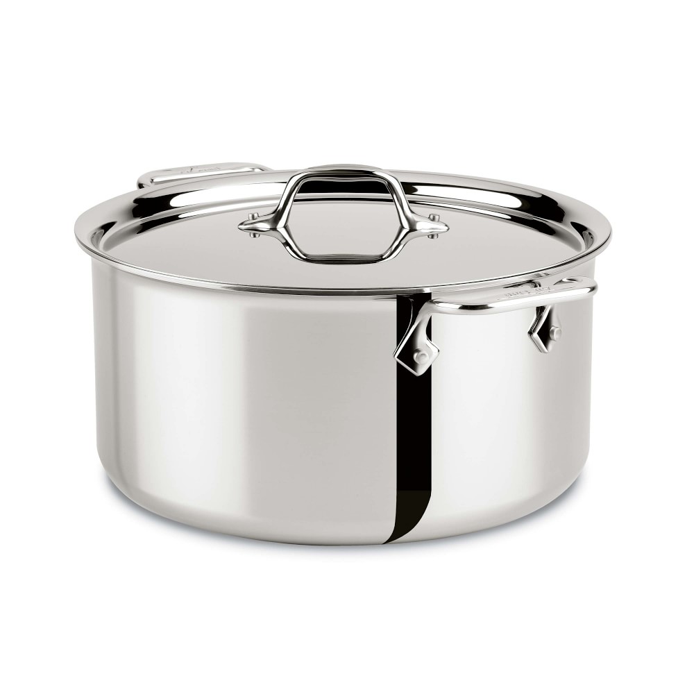 All-Clad D3® Tri-Ply Stainless-Steel Stock Pot - 8-Qt.