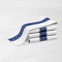 Williams Sonoma Classic Logo Towels, Set of 4, Bright Blue