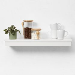 OPEN BOX: Hold Everything Floating Shelves, White, Short