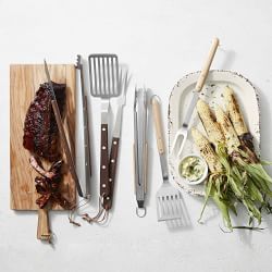 Williams Sonoma 3-Piece BBQ Set,  Ashwood Handled