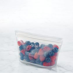 Zip Top Reusable 100% Silicone Food Storage Bags and Containers, Made in the USA - Small Dish - Gray - Thumbnail 4