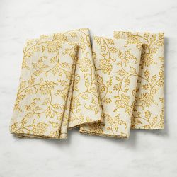 Dahlia Napkins, Set of 4, Yellow