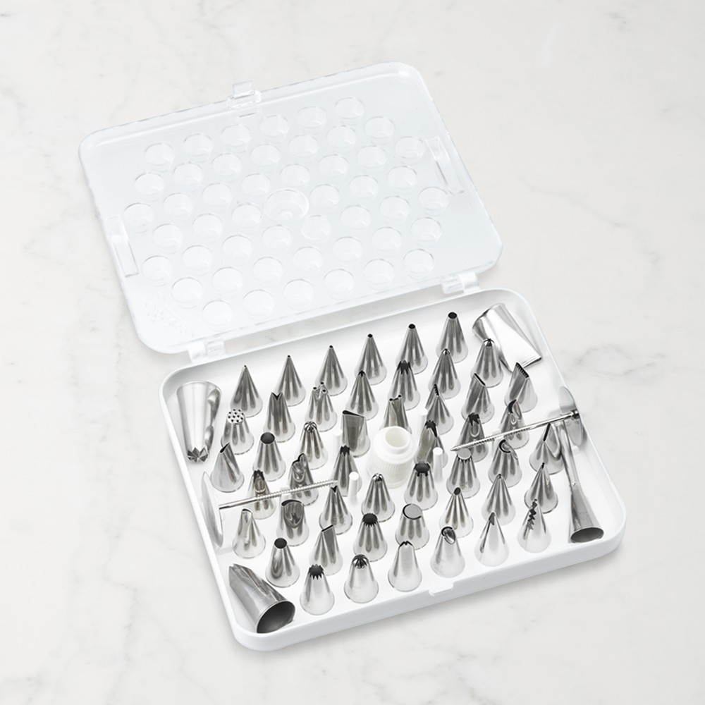 Ateco Stainless Steel Decorating Tips and Storage Case, Set of 55 - Set of 55