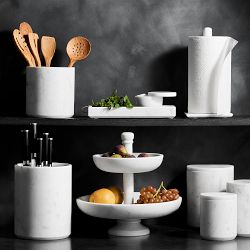 Williams Sonoma Marble Two Tier Fruit Bowl