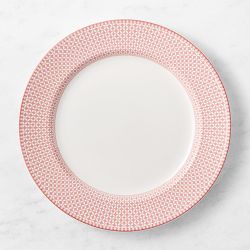 English Floral Geo Charger, Set of 4, Pink