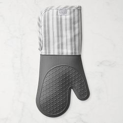 Williams Sonoma Patterned Ultimate Oven Mitt, Drizzle Grey